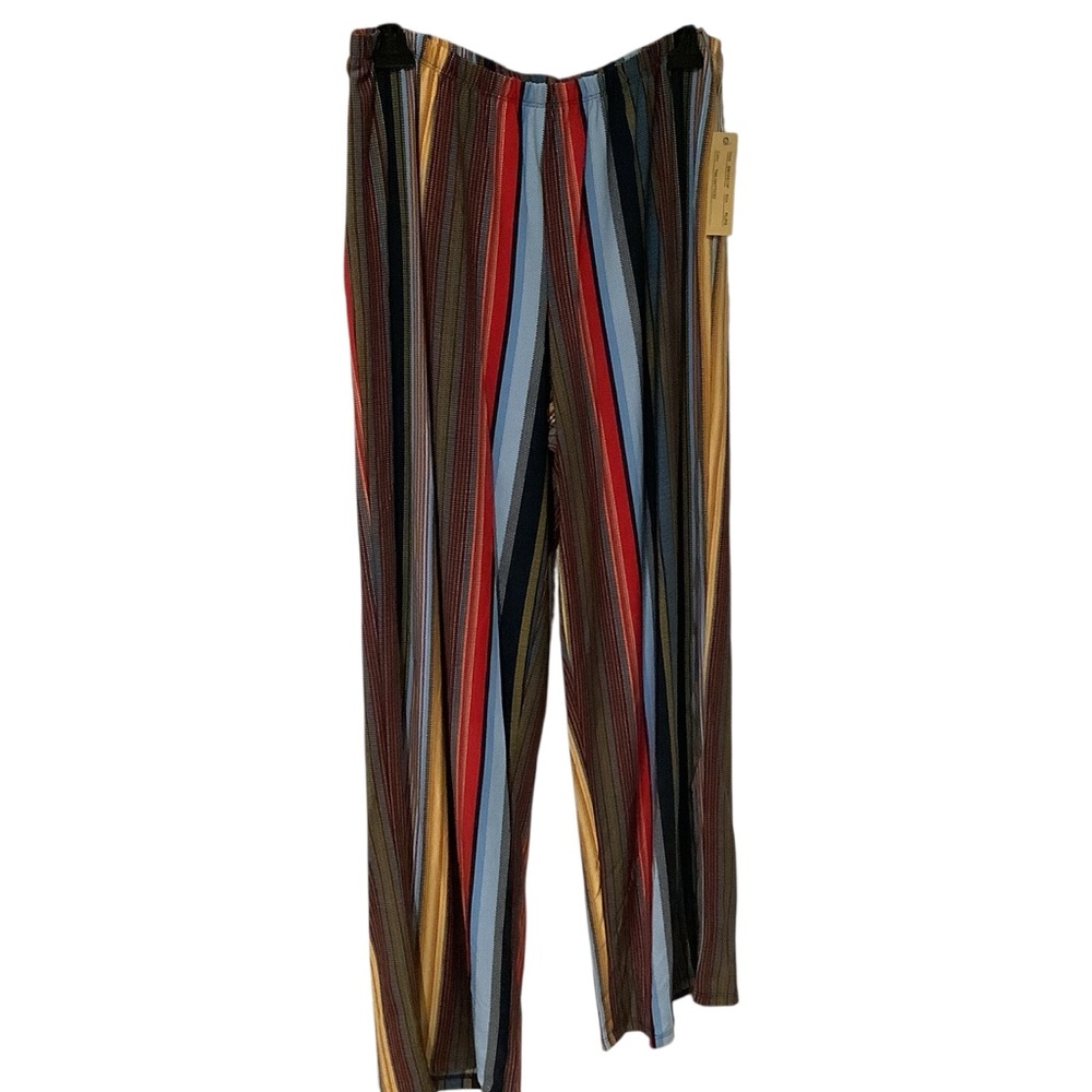 Melissa Paige Colorful Striped Women’s Palazzo Pants BRAND NEW Petite L - Picture 2 of 9
